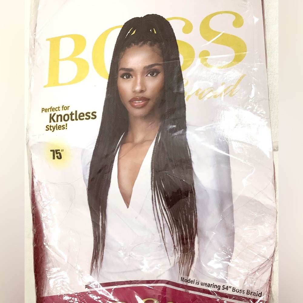 75” Bobbi Boss Pre-Stretched Braiding Hair Red Knotless 3X Afrelle Braid XLong